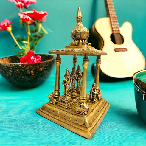 Tamas Brass Ram Darbar Idol in Temple